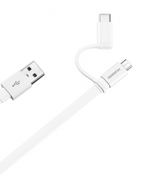 Cable USB 2 en 1 Huawei blanco