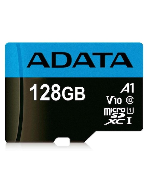 Memoria Micro SDXC 128GB Adata Clase 10 Juegos A1 Video Full HD V10 AUSDX128GUICL10A1-RA1
