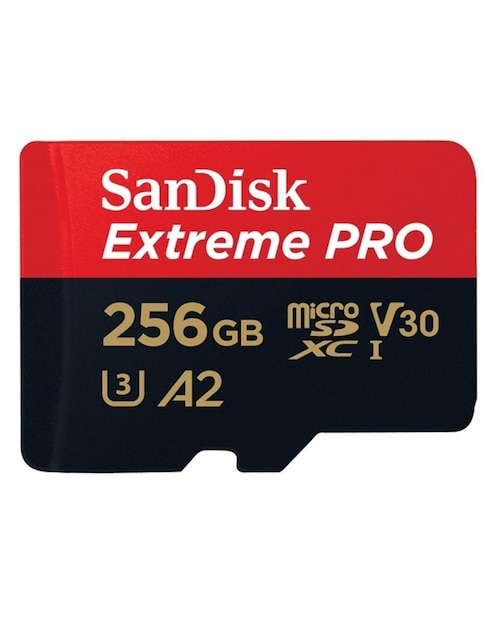 Memoria Micro SD Sanidisk Extreme Pro 256 GB Graba 4K C10 A2 V30 SDSQXCZ-256G-GN6MA