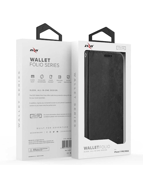 Funda ZIZO Wallet cartera para iPhone 11 Pro Max