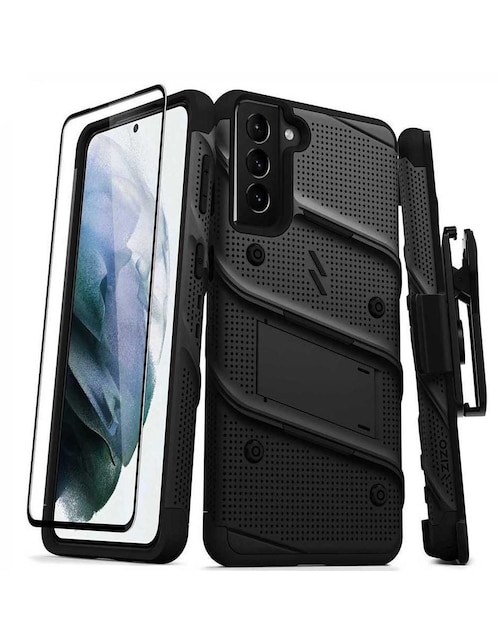 Funda ZIZO Bolt para Samsung S21 Plus con clip giratorio y mica