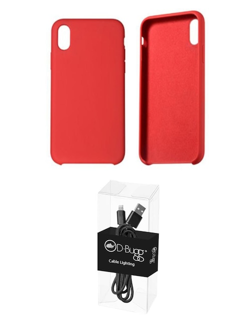 Funda para iPhone X y XS Occa Liquid Silicone de TPU + Cable Lightning