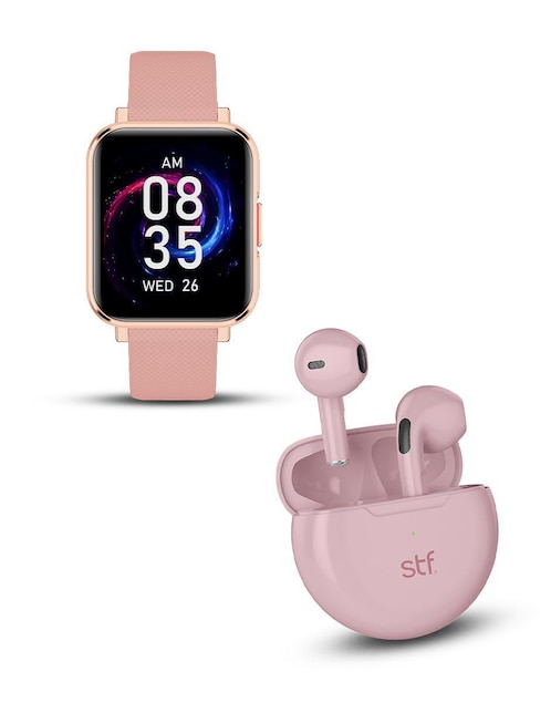 Smartwatch STF Kronos Optimum unisex + Audífonos Forte