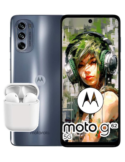 Motorola Moto G62 LCD IPS 6.5 Pulgadas Desbloqueado + Audífonos