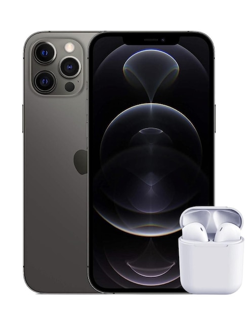 Apple iPhone 12 Pro Max Super Retina XDR 6.7 pulgadas desbloqueado reacondicionado + audífonos