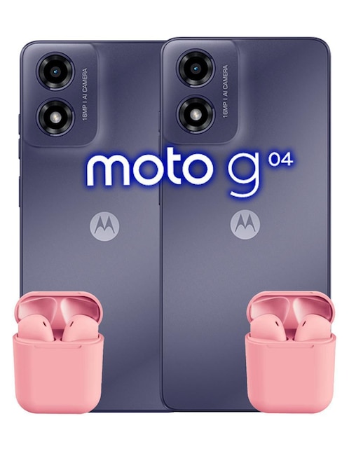 Set Motorola Moto G04 LCD 6.6 pulgadas desbloqueado + audífonos