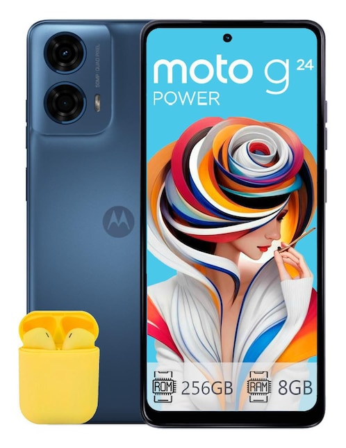 Motorola Moto G24 Power LCD 6.6 pulgadas desbloqueado + audífonos