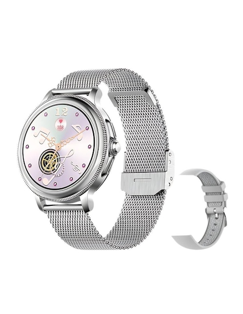 Smartwatch Gadgets & Fun Mesh Diamond AMOLED para mujer Plateado 30 mm