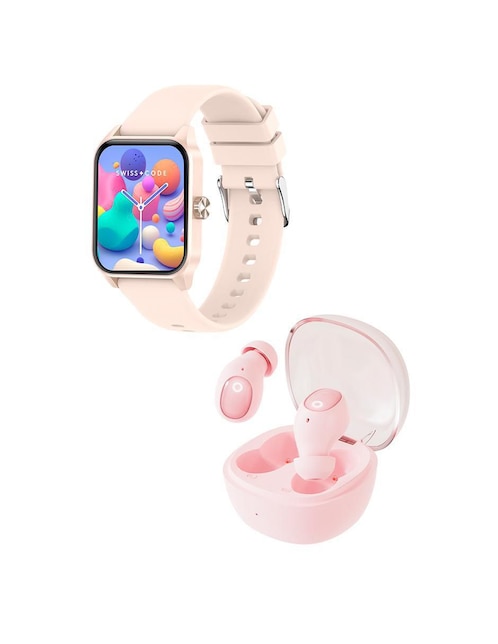 Smartwatch Swiss Code Grid unisex + Audífonos