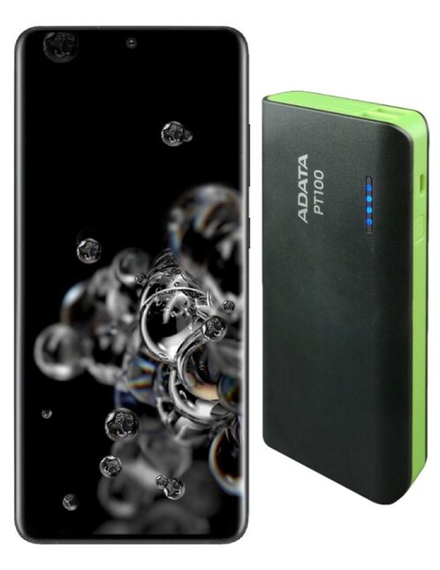 Samsung Galaxy S20 Ultra AMOLED 6.9 pulgadas Desbloqueado reacondicionado + Power Bank 10,000Mah