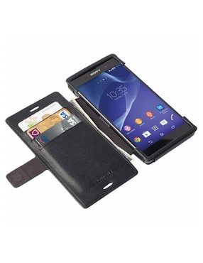 Funda Flipwallet Multiposición Malmö Xperia Z3 Krusell negro
