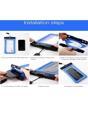 Funda Contra Agua IPX8 para Celular hasta 6.1 Pulgadas Baseus Bolsas de Aire