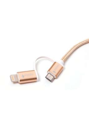 Cable Dual Micro USB y Adaptador Lightning Sync Ray SR-BC40 SIL