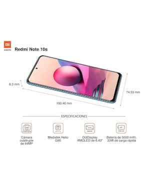 Xiaomi Note 10S AMOLED 6.4 pulgadas Telcel