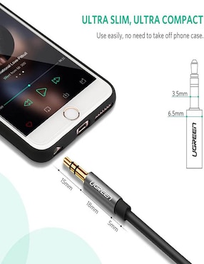 Cable auxiliar 3.5 mm Ugreen de 3 m