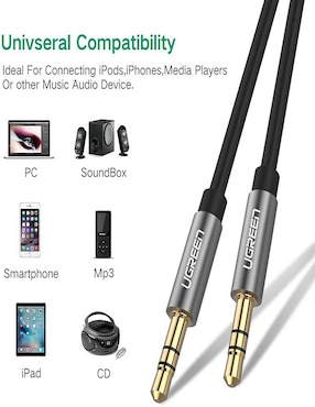 Cable Audio Auxiliar 3.5 mm a Auxiliar 3.5mm Ugreen 2 m