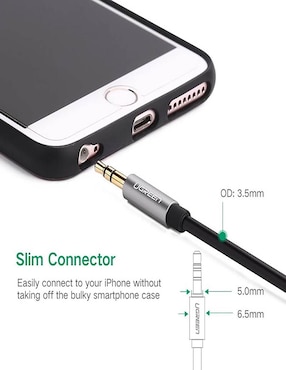 Cable Audio Auxiliar 3.5 mm a Auxiliar 3.5mm Ugreen 2 m