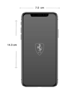 Mica Cristal Templado para iPhone X Ferrari