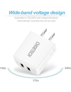 Cargador pared Choetech USB tipo A