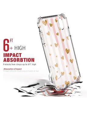 Funda Ballistic Jewel Mirage para iPhone Xs/X Corazones