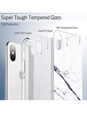 Funda ESR Mimic para iPhone X y Xs cristal marmol