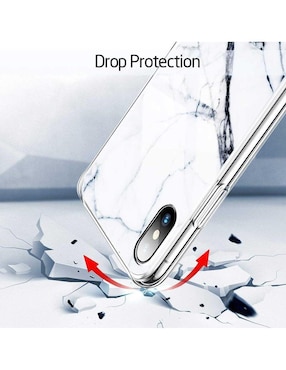 Funda ESR Mimic para iPhone X y Xs cristal marmol