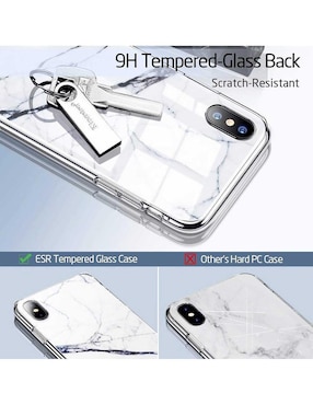 Funda ESR Mimic para iPhone X y Xs cristal marmol