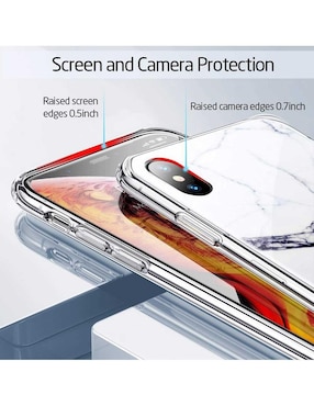 Funda ESR Mimic para iPhone X y Xs cristal marmol