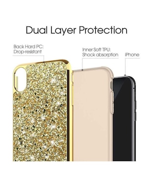 Funda ZIZO ZV Diamond para iPhone XS Oro