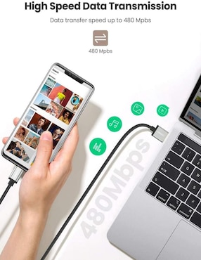 Cable USB A Ugreen a tipo USB C de 2 m