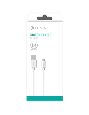 Cable micro USB Devia a tipo USB mini A de 1 m