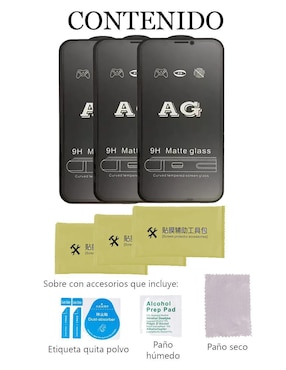 Set 3 Micas para iPhone 11 Pro Gadget Collection Mx cristal templado