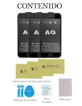 Set 3 Micas para iPhone SE 2020 Gadget Collection Mx cristal templado