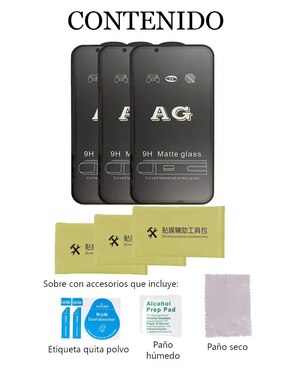 Set 3 Micas para iPhone 13 Pro Max Gadget Collection Mx cristal templado