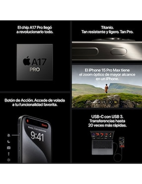 Apple iPhone 15 Pro 6.7 pulgadas Super Retina XDR