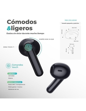 Audífonos True Wireless Binden Noizen Harmony inalámbricos con cancelación de ruido
