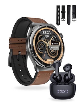 Kit Smartwatch Binden Era One Class + Audífonos Semi In Ear Harmony Para Hombre