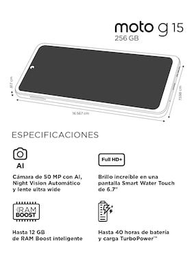 Motorola Moto G15 LCD 6.7 pulgadas AT&T