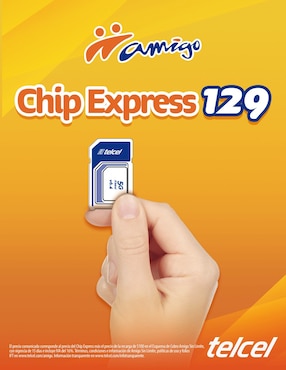 Chip de prepago paquete amigo sin límite 100 Telcel