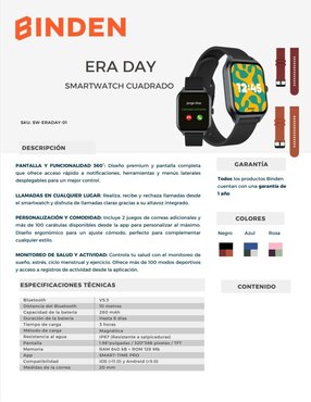 Kit smartwatch Binden Era Day unisex con GPS
