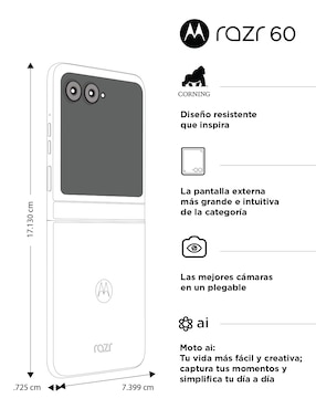 Motorola Moto Razr 60 POLED 6.9 pulgadas