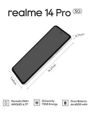 Realme 14 Pro AMOLED 6.7 pulgadas