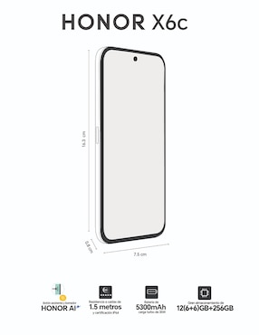 Honor X6C TFT LCD 6.6 pulgadas Telcel