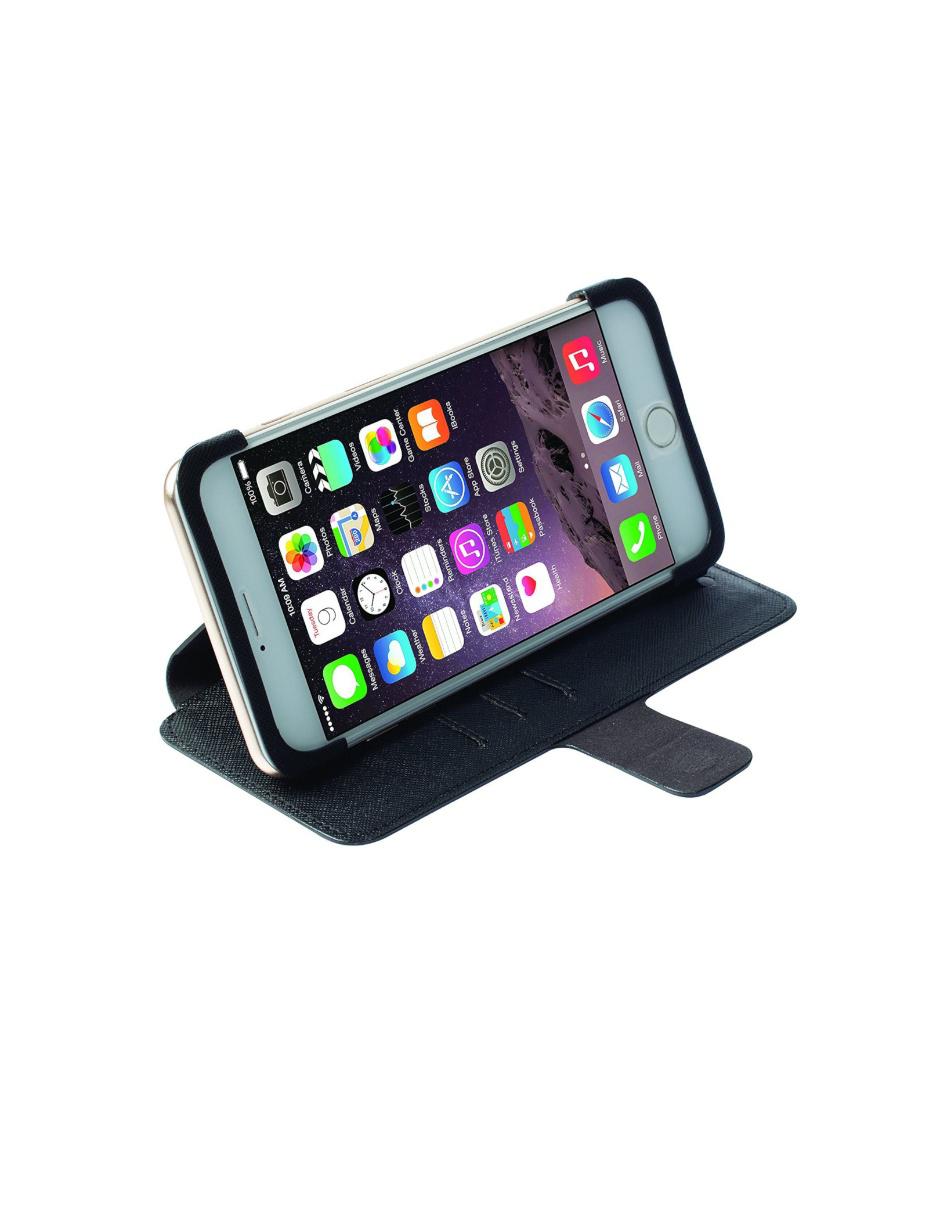 Funda para iPhone 6 y 6S FlipCase Malmo Stand negra 4