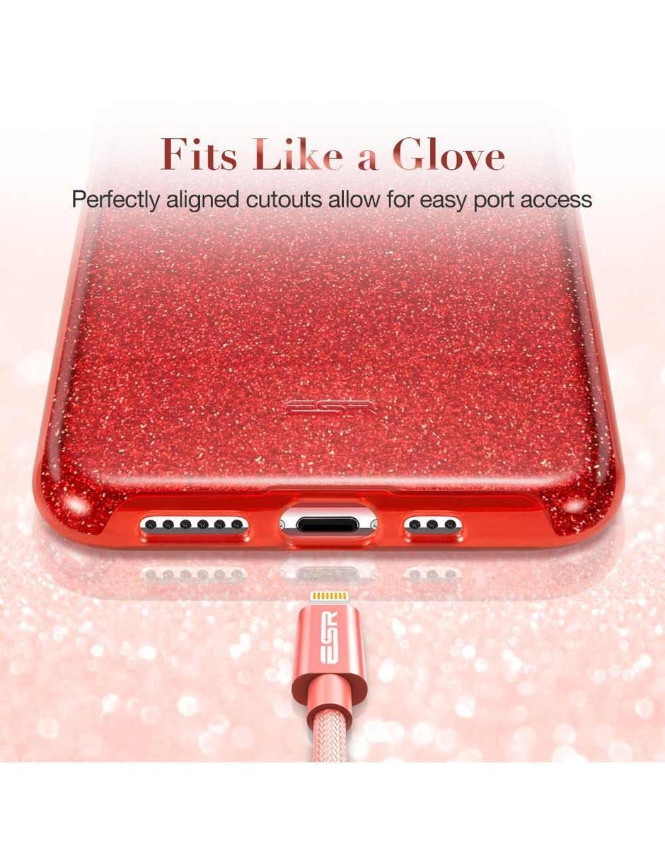 Funda iPhone 11 Pro Max Glitter Brillo Esr Rosa Ant Impacto