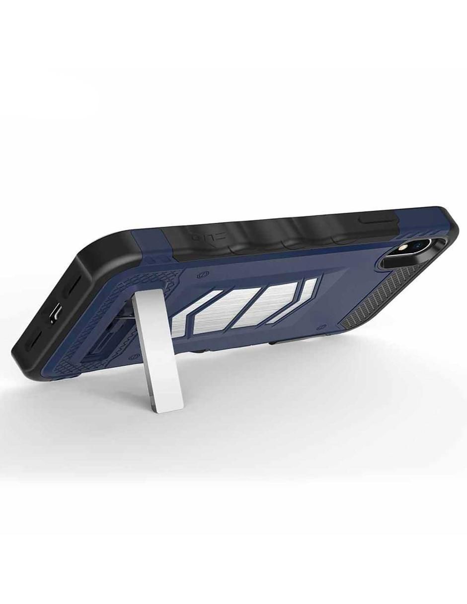 Funda Electro para iPhone XS Max con mica cristal y soporte magnético 4