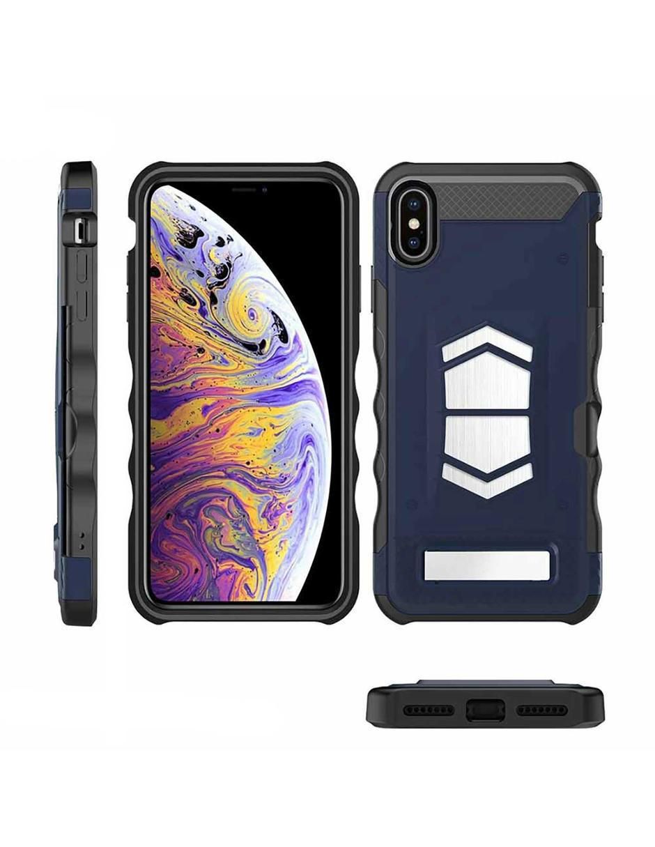 Funda Electro para iPhone XS Max con mica cristal y soporte magnético 5