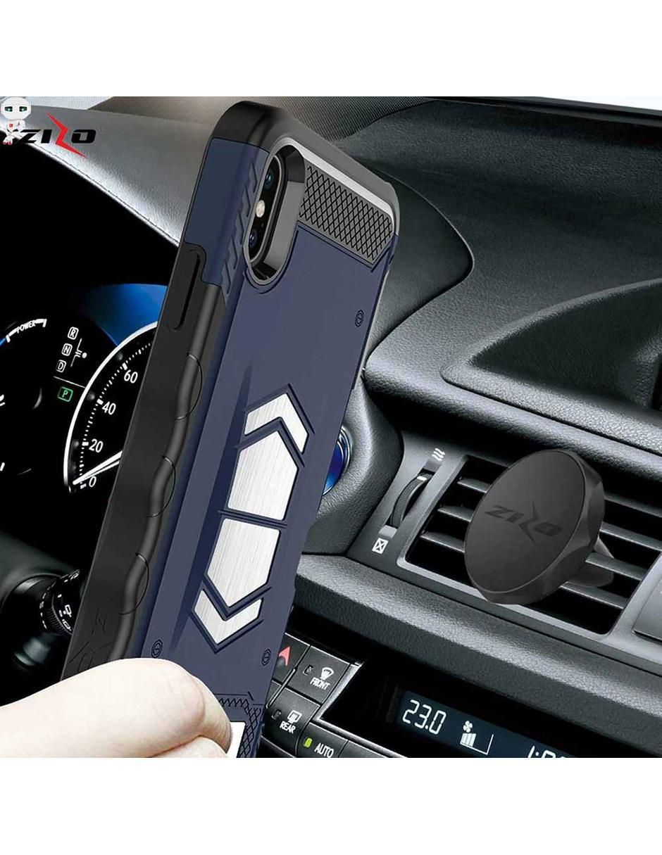 Funda Electro para iPhone XS Max con mica cristal y soporte magnético 6