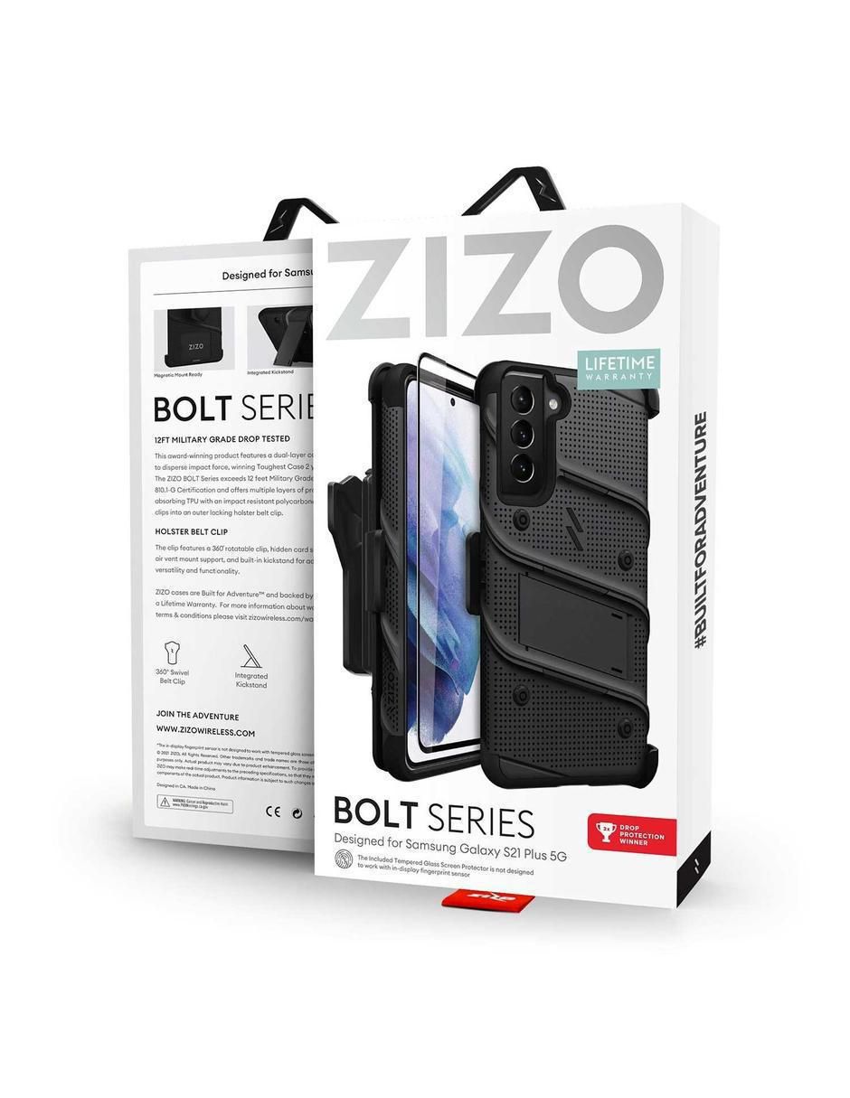 Funda Bolt para Samsung S21 Plus con clip giratorio y mica 2