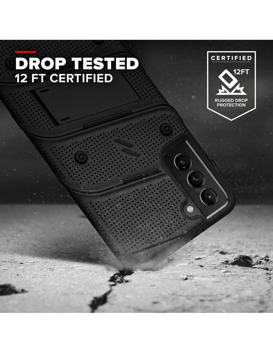 Funda Bolt para Samsung S21 Plus con clip giratorio y mica 3